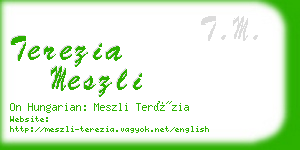 terezia meszli business card